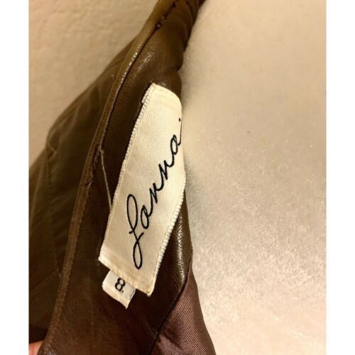 Lanna Vintage 80s Soft Brown Leather Pencil Skirt Women's size: 8 - Fresh Stock Dated February 2026