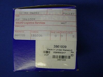 NEW FACTORY VOLVO PENTA  PULLEY, 3861009 - Fresh Stock Dated February 2026