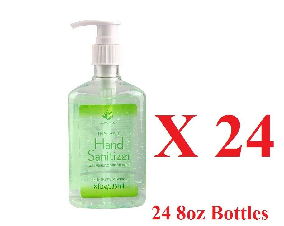 Mellow Gel Hand Sanitizer with Moisturizer and Vitamin E, 8 oz, 24/Carton (ML312 - Fresh Stock Dated February 2026