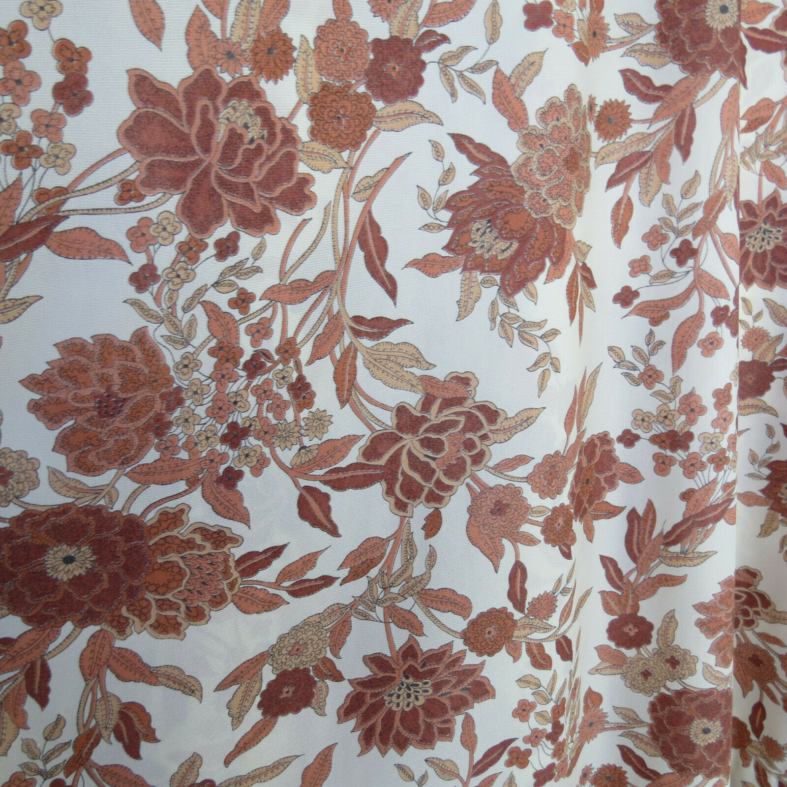 Vintage 1970s Brown Floral A-Line Maxi Skirt John Meyer Women's Waist 28 - Fresh Stock Dated February 2026