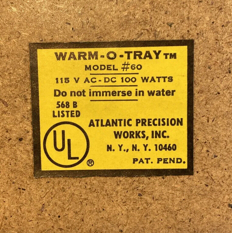 USA 1776 Bicentennial Commemorative Warm O Tray Atlantic Precision Works No 60 - Fresh Stock Dated February 2026