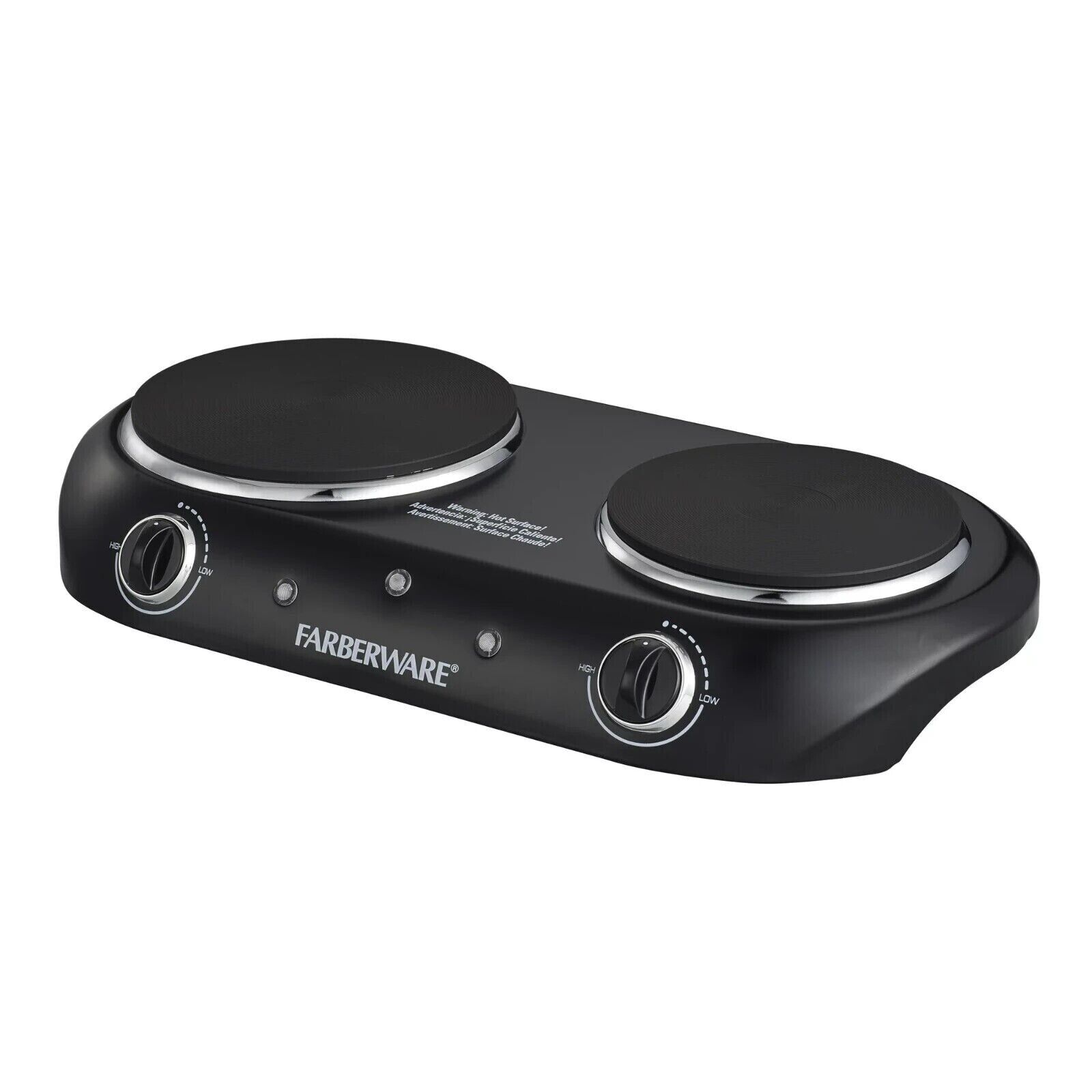 Electric Stove Cooktop Burner 1800W Hot Plate Portable 2 Burners Kitchen Cooking - Fresh Stock Dated February 2026