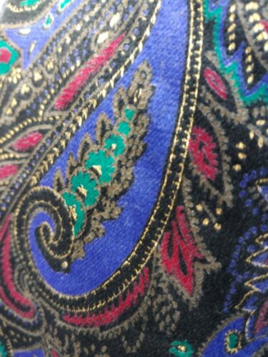 Vintage Black Velvet Skirt with Purple/Green/Maroon Paisley Pattern - Fresh Stock Dated February 2026