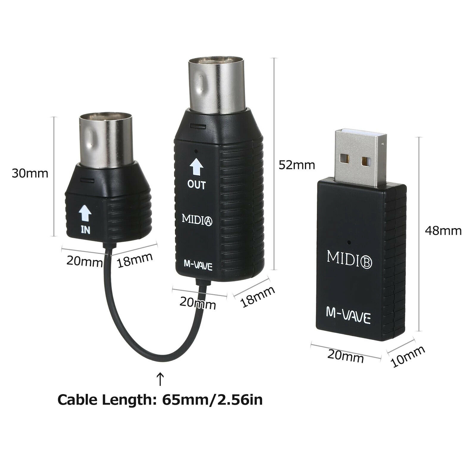 M-VAVE MS1 Mini Wireless Transmission System MIDI Wireless Adapter Plug Play - Fresh Stock Dated February 2026