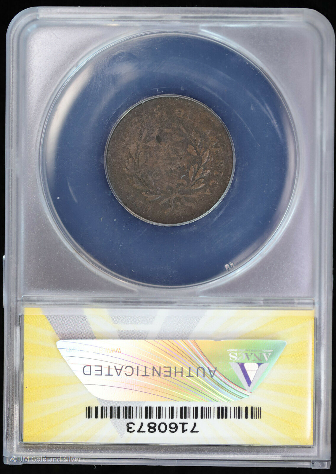 1797 1/2C Braided Hair Half Cent Plain Edge C-1 1 Above 1 ANACS Good 4 Details - Fresh Stock Dated February 2026
