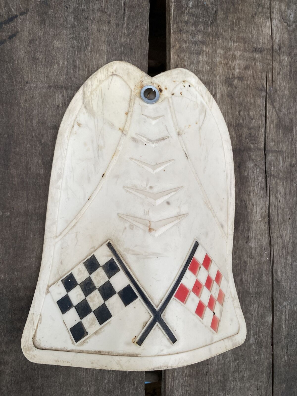 Vintage Bicycle Mud Flap Checkered Flags Racer Bike Moto Schwinn AMF - Fresh Stock Dated February 2026