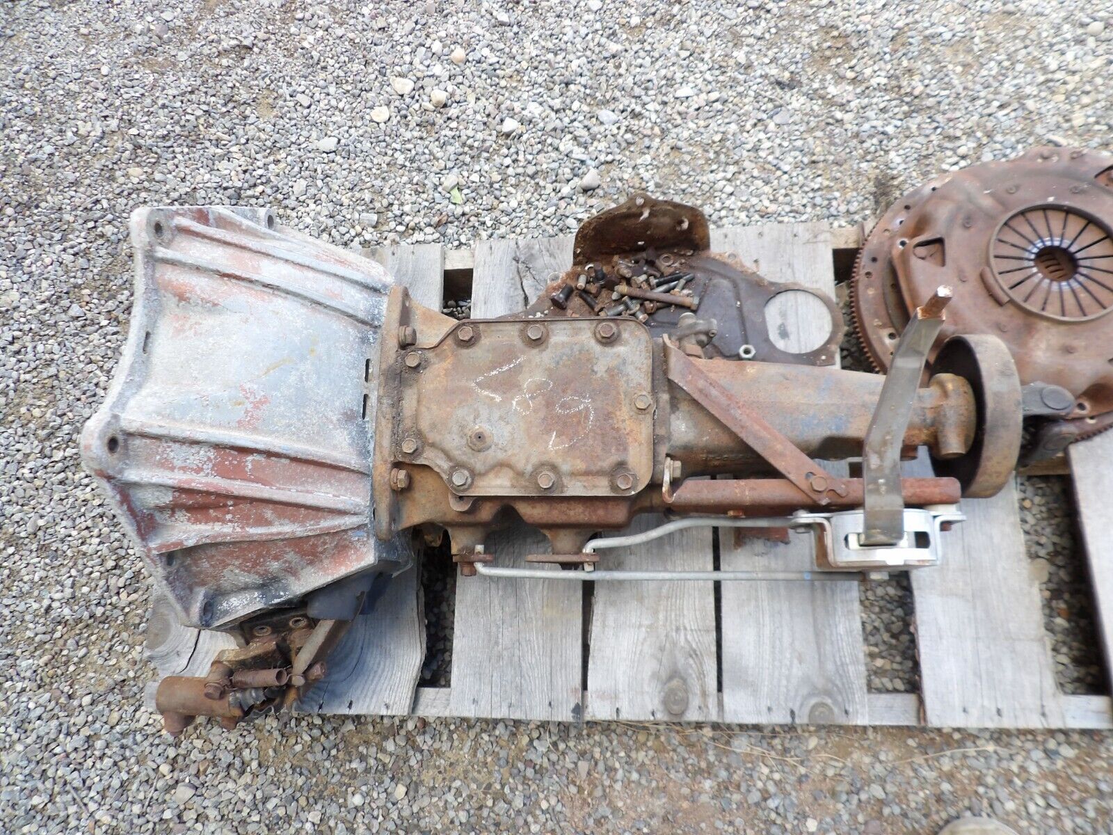 RARE 350 455 OLDS 442 DEARBORN 3 SPEED MANUAL TRANSMISSION FOMOCO + BELL +SHIFT - Fresh Stock Dated February 2026