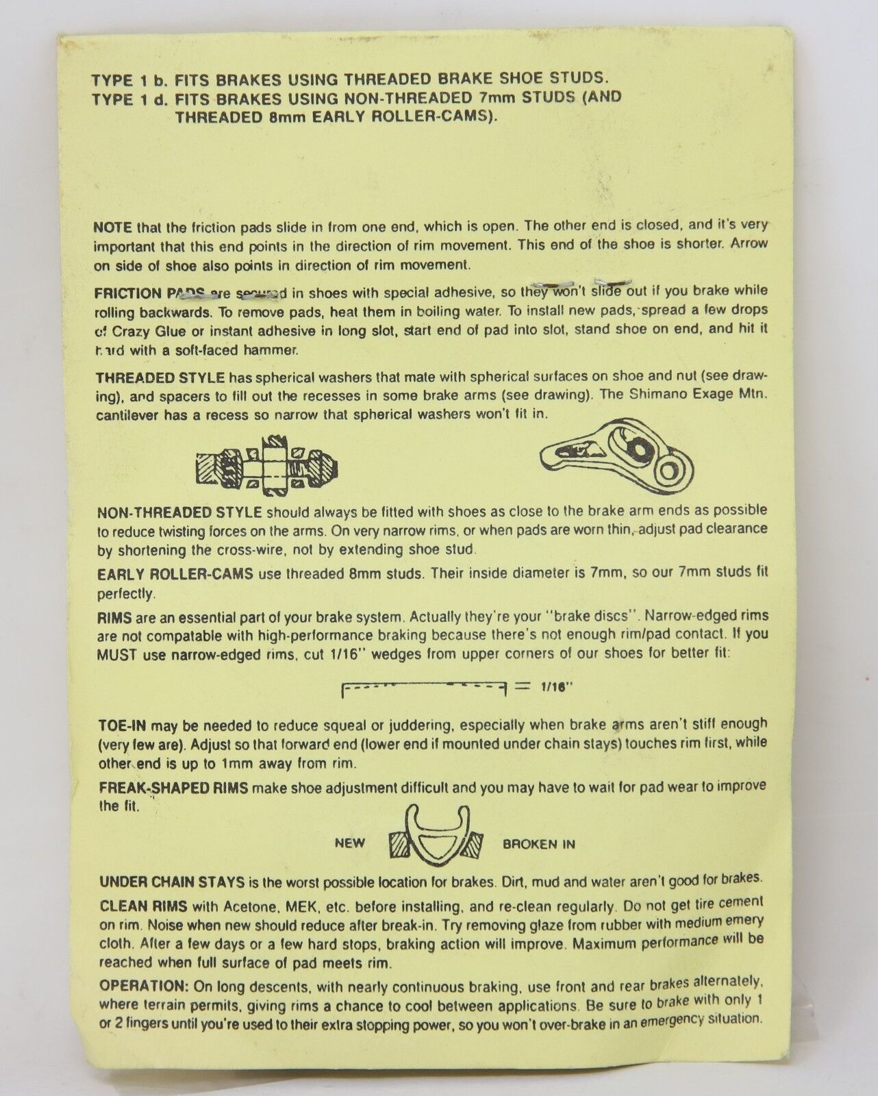 NOS SCOTT MATHAUSER SUPERBRAKE FINNED PADS ROLLERCAM SIZE S MTB BMX VINTAGE OLD - Fresh Stock Dated February 2026