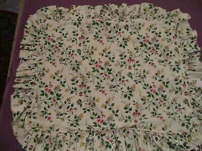 2 LONGABERGER Floral Ruffled STANDARD Pillow Shams 20