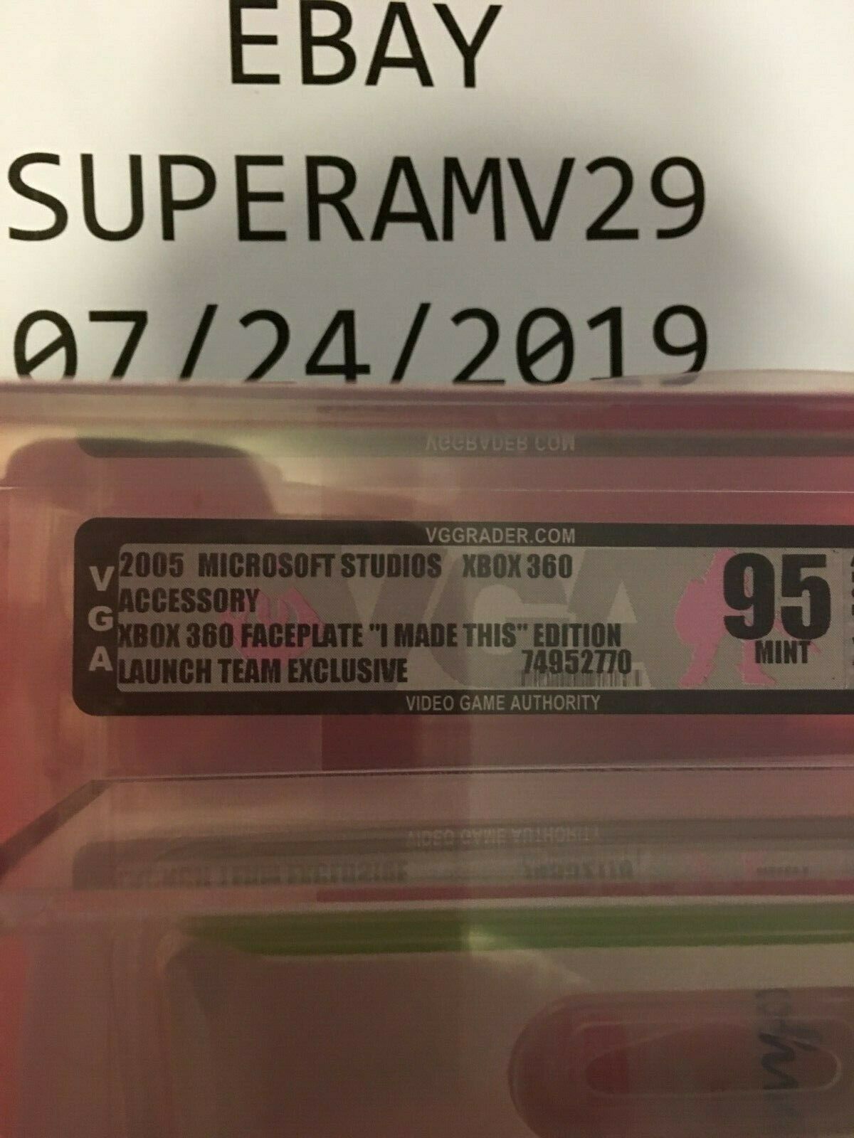 Xbox 360 Launch Team 2005 FACEPLATE VGA 95 - Fresh Stock Dated December 2025