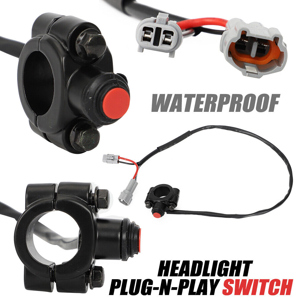 Headlight Switch on Handlebar Plug & Play Waterproof For Sur Ron LBX Segway X260 - Fresh Stock Dated February 2026