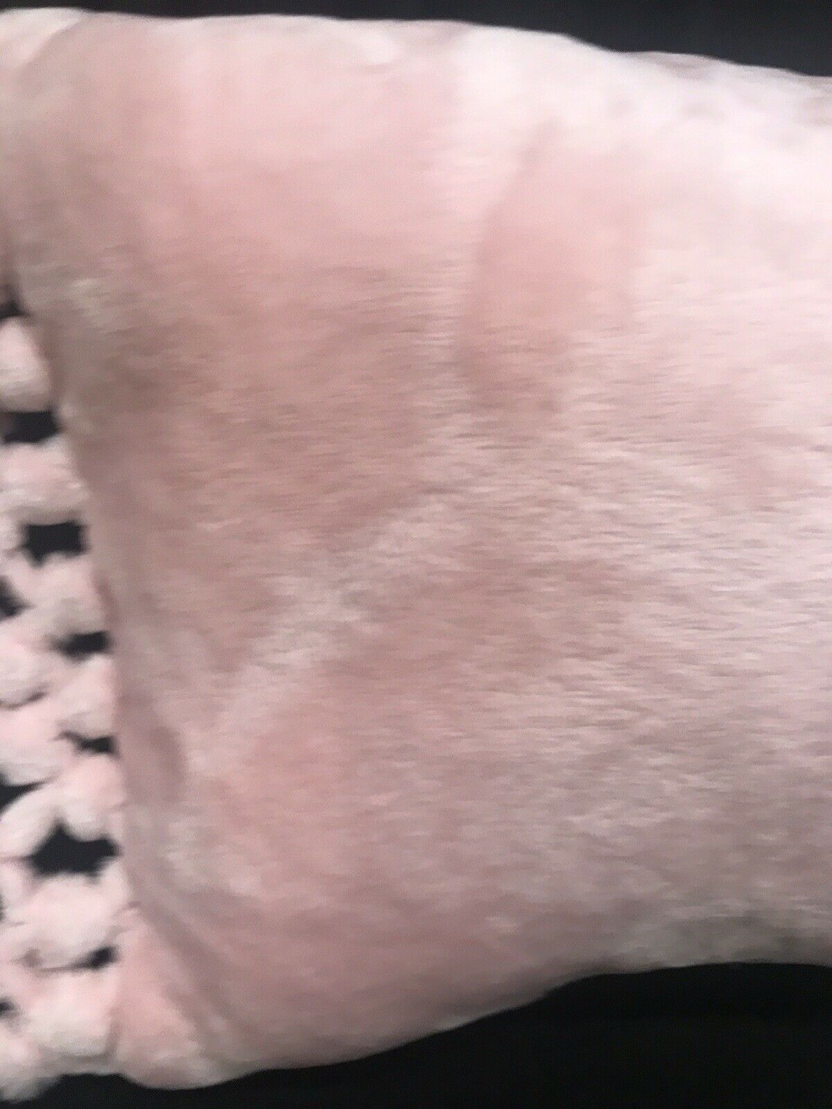 Pottery Barn PB Teen Plush Pink Soft Sherpa Throw Fringed Pillow 100% Polyester - Fresh Stock Dated December 2025