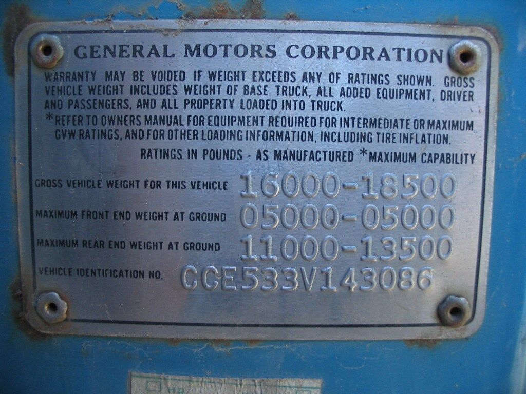 73 CHEVY C50 - 11,000# GM axle complete - 1973 c50 Chevrolet truck -NO RESERVE- - Fresh Stock Dated February 2026