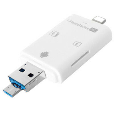 3in1 OTG SD TF Card Reader For iPad for iPhone X 8 7 6S 6 Plus 5S 5 Android IOS - Fresh Stock Dated December 2025