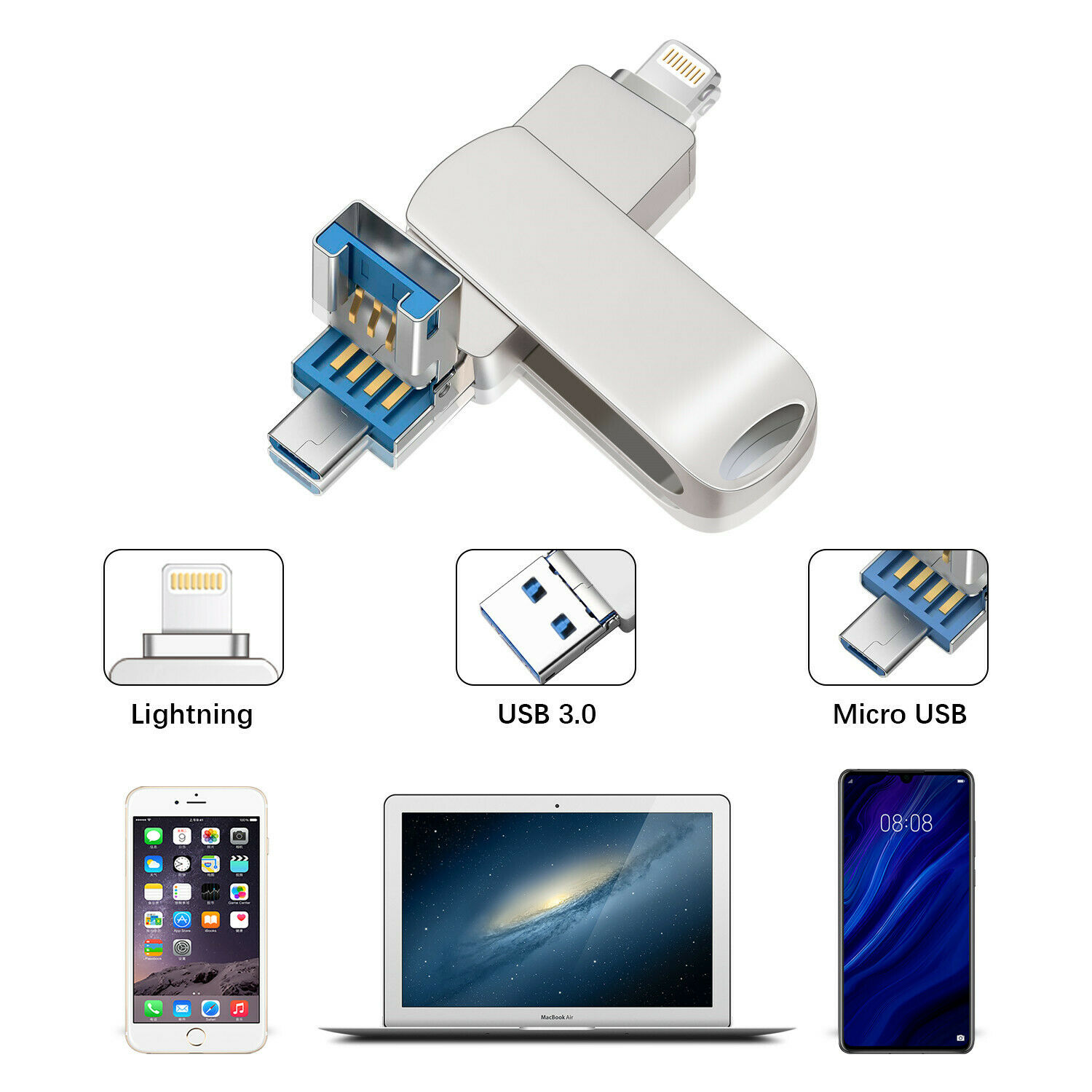 64GB Type C Ultra Dual USB 3.0 Flash Pen Drive Thumb Storage stick for Apple - Fresh Stock Dated February 2026