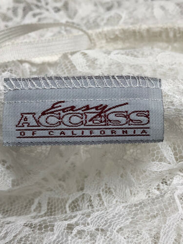 Vintage 80s Skirt White Lace Maxi Sheer Like-a-Virgin  Easy Access of California - Fresh Stock Dated March 2026