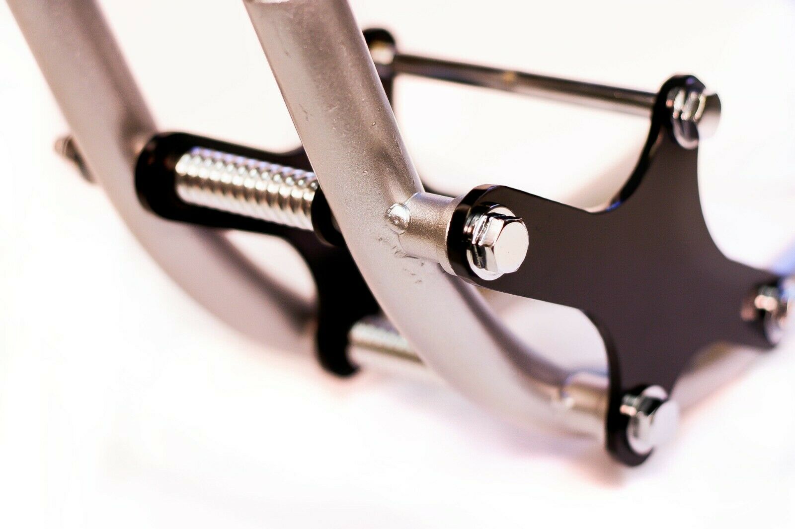 Old-Stf Harley Ironhead Sportster 1954-81 Motor Mount plates - Black - USA made - Fresh Stock Dated February 2026