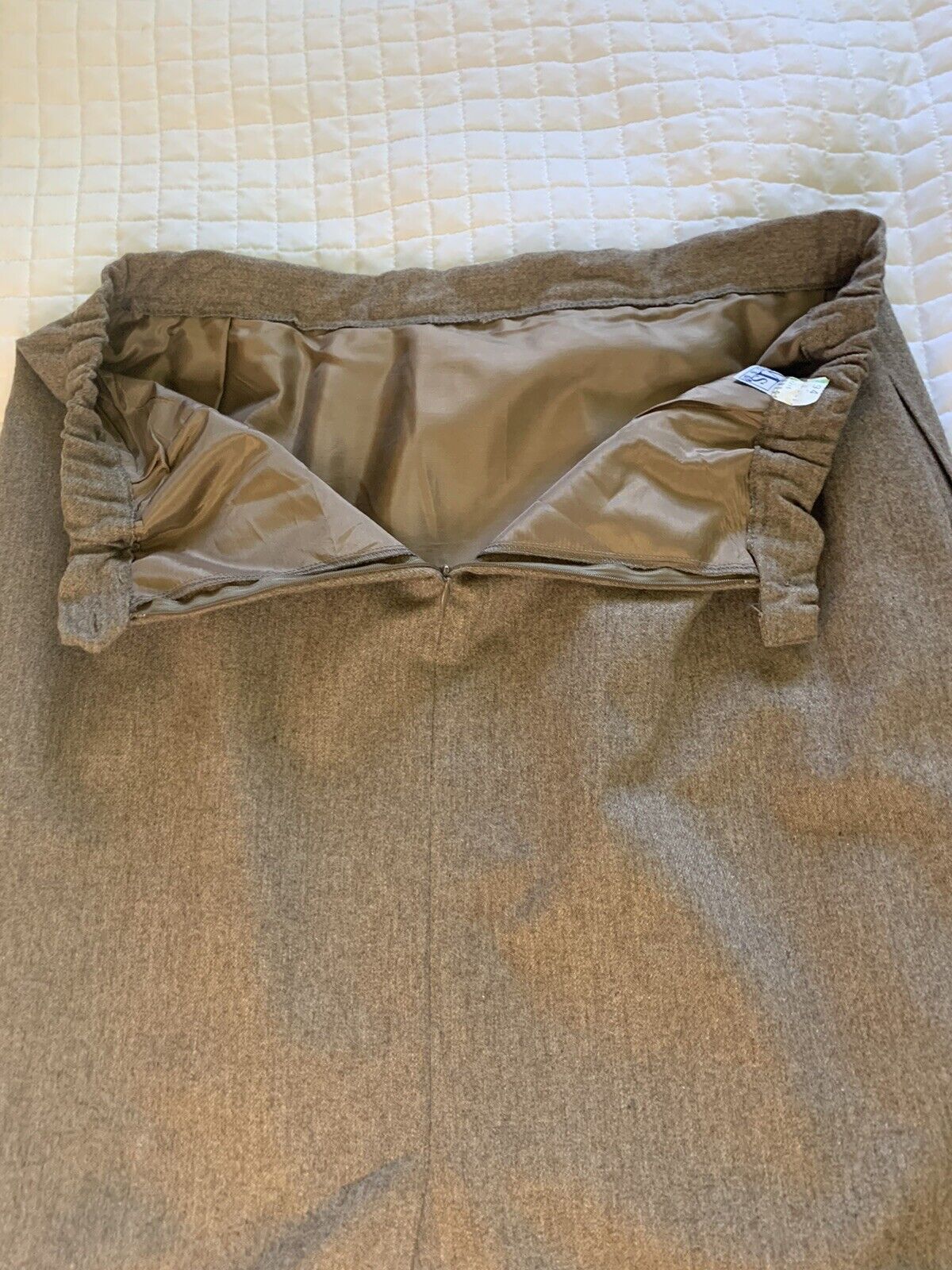 Vintage Ms Russ Wool Brown Lined Skirt 30