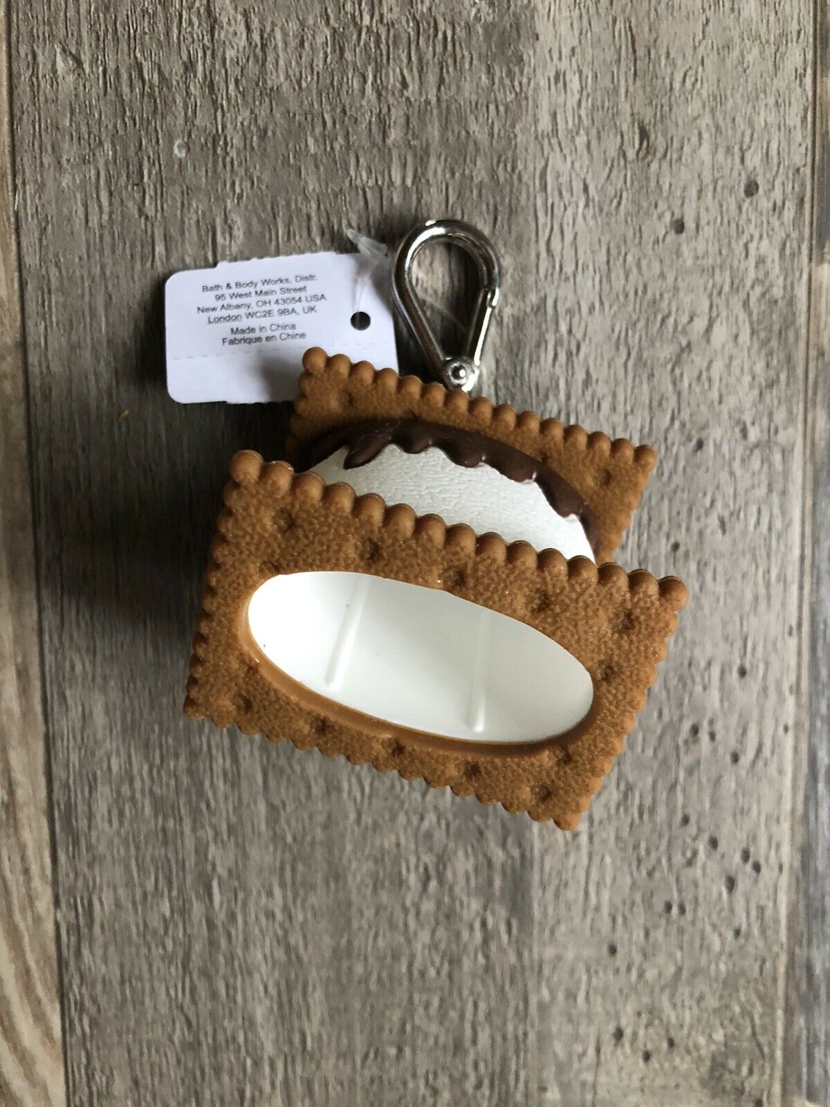 Bath & Body Works S’More PocketBac Dog Clip Hand Sanitizer Holder - Fresh Stock Dated February 2026