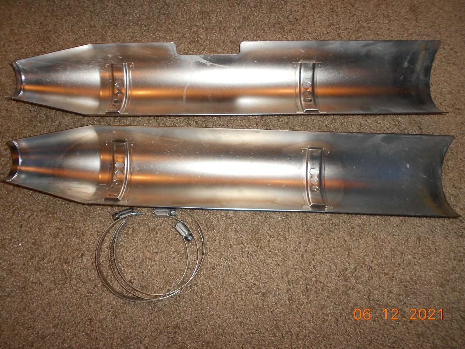 Harley-Davidson Fat Boy 2018-19 Muffler Heat Shields 65400353 - Fresh Stock Dated February 2026