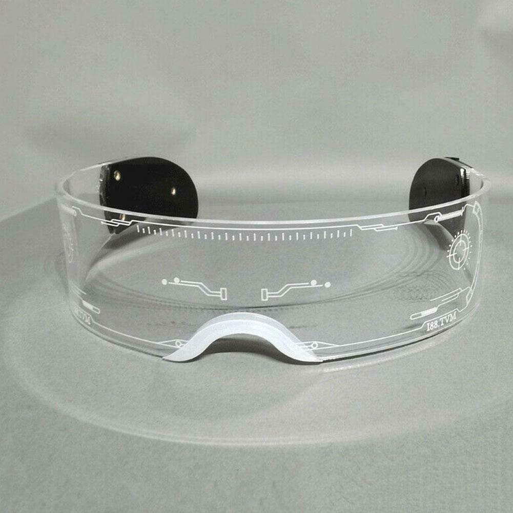 Colorful LED Luminous Glasses EL Wire Neon Light Up Visor Eyeglasses - Fresh Stock Dated February 2026