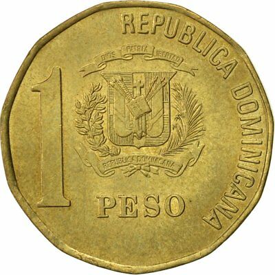 [#418839] Dominican Republic, Peso, 2002, AU(50-53), Brass, KM:80.2 - Fresh Stock Dated December 2025