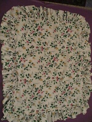 2 LONGABERGER Floral Ruffled STANDARD Pillow Shams 20