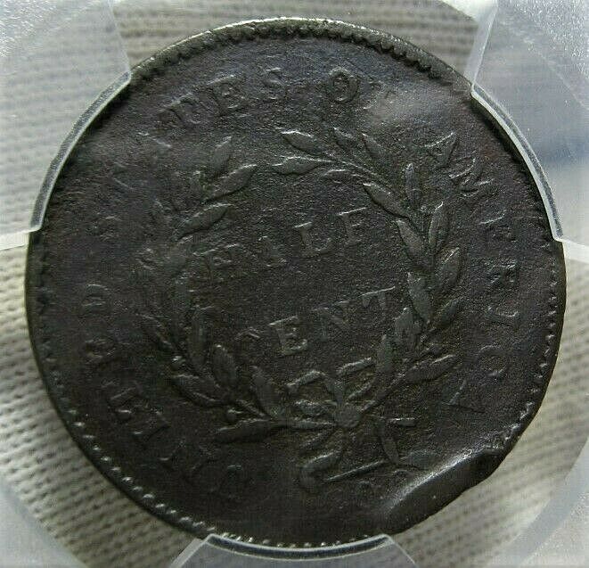 1794 Half Cent PCGS Graded VF Detail Genuine Edge Damage - Fresh Stock Dated February 2026