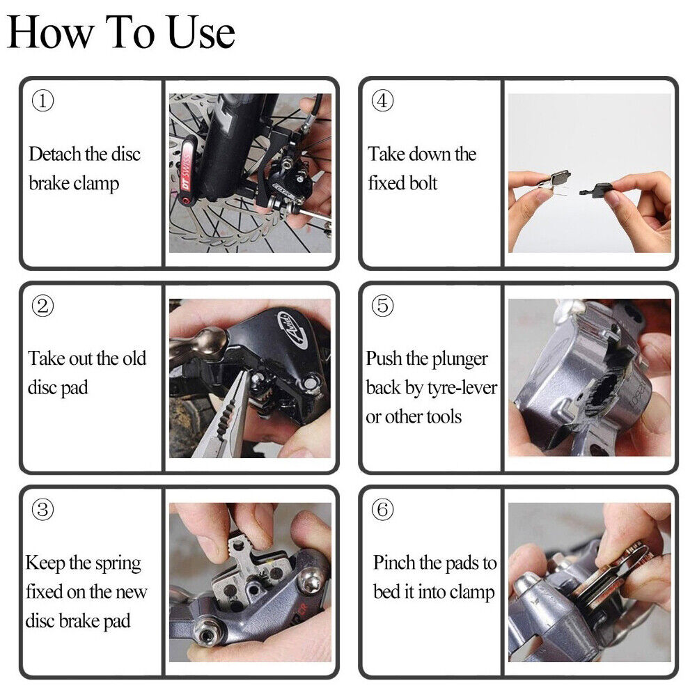 Metal Bicycle Disc Brake Pads for Shimano Tektro Orion B01S M315 M395 - 2 Pairs - Fresh Stock Dated February 2026