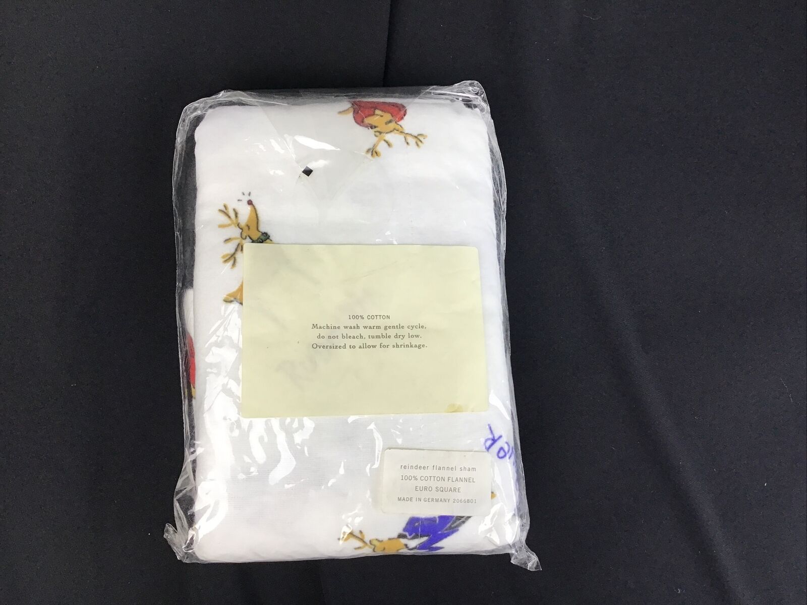 Pottery Barn Christmas Sham Pillow Cover Holiday Reindeer Cupid Flannel Square - Fresh Stock Dated December 2025