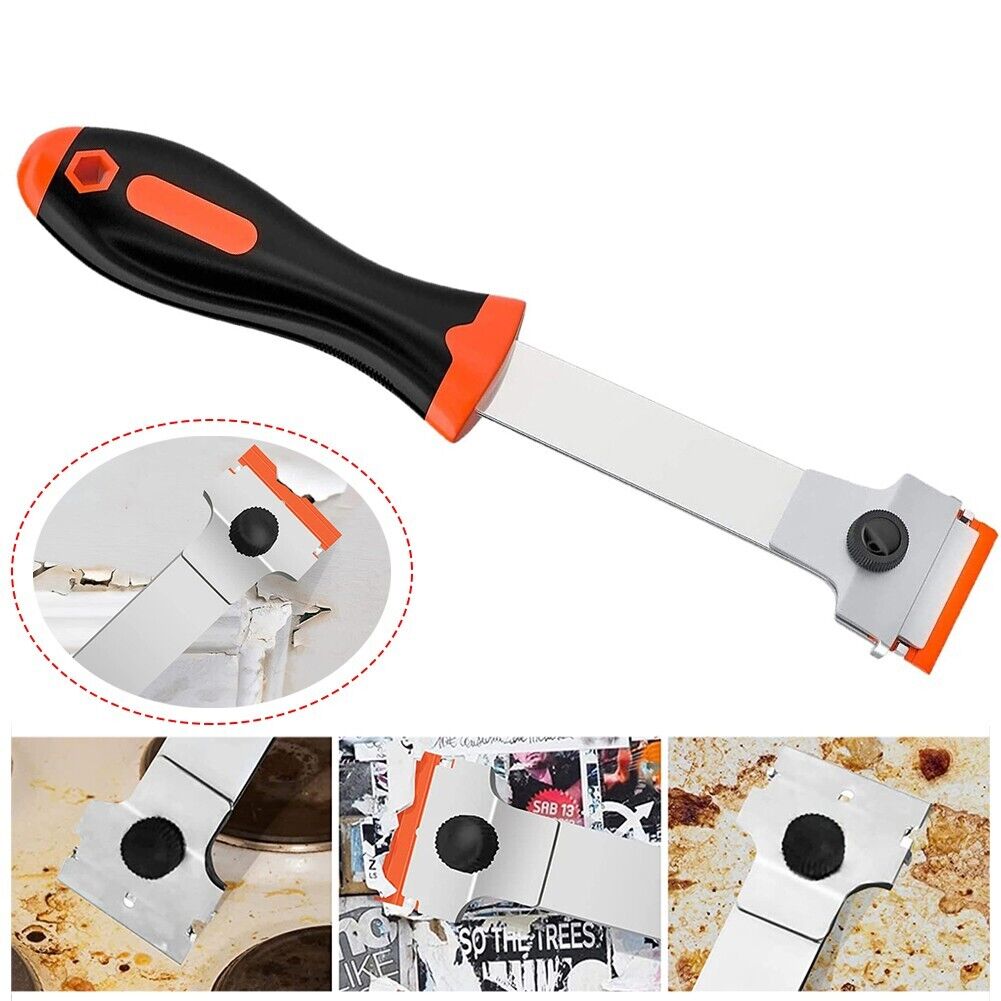 Scraper Razor Blade Paint Glue Remove/Adhesive Long Handled Scraper Tool 9.25In - Fresh Stock Dated February 2026