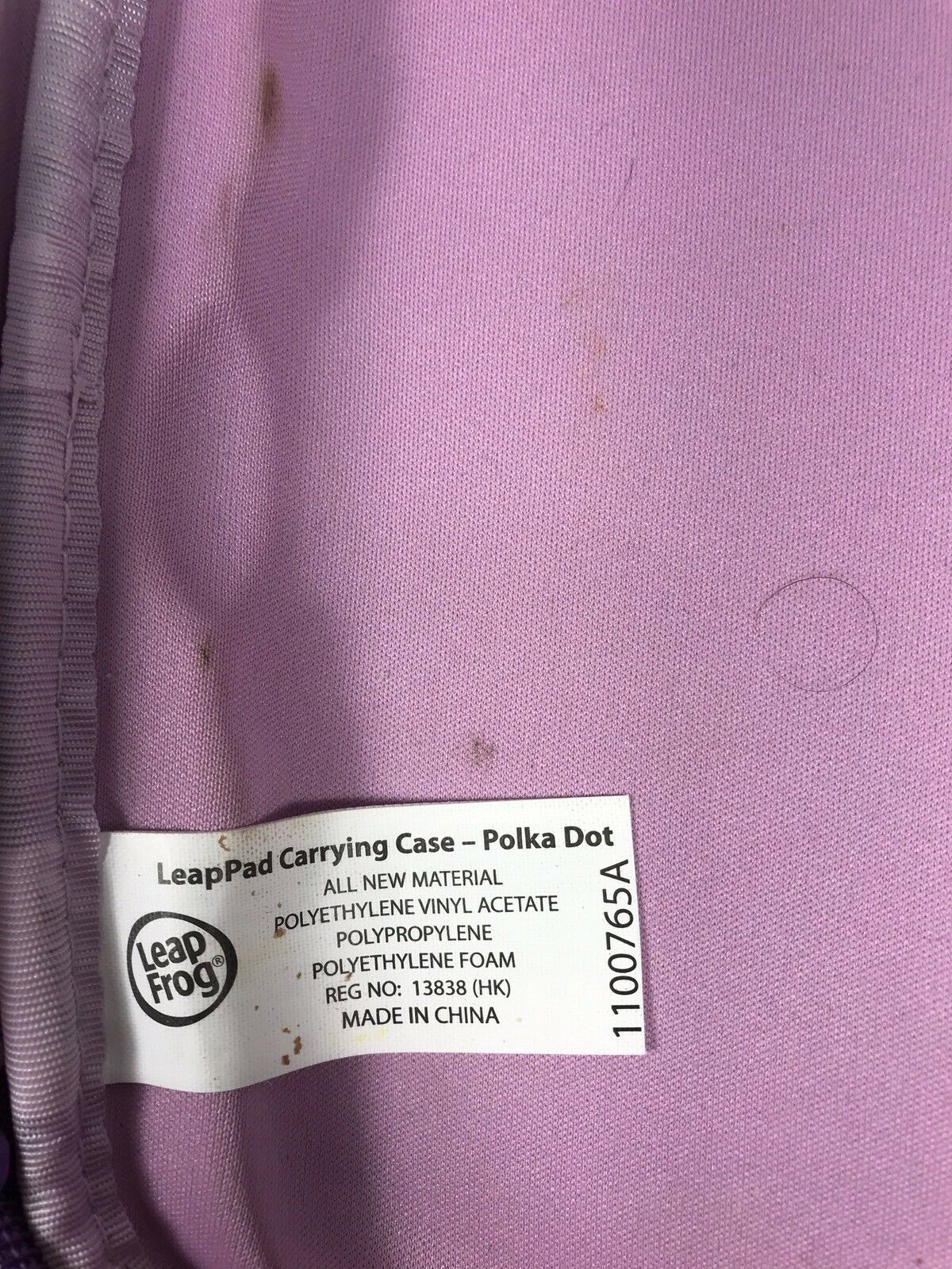 LEAP PAD (BY LEAP FROG) PURPLE POLKA DOT PADDED CARRYING CASE And 3 Games - Fresh Stock Dated February 2026