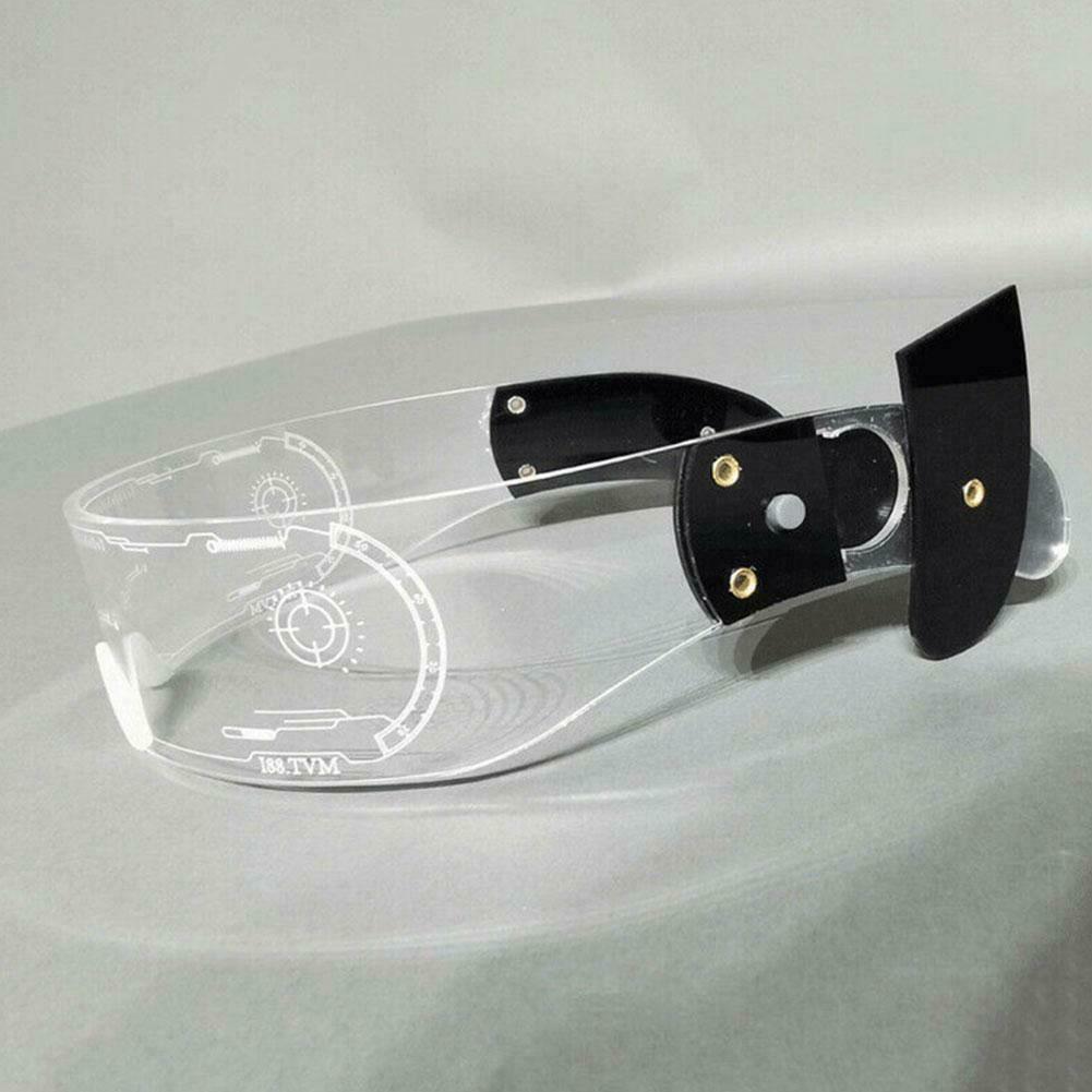 Colorful LED Luminous Glasses EL Wire Neon Light Up Visor Eyeglasses - Fresh Stock Dated February 2026