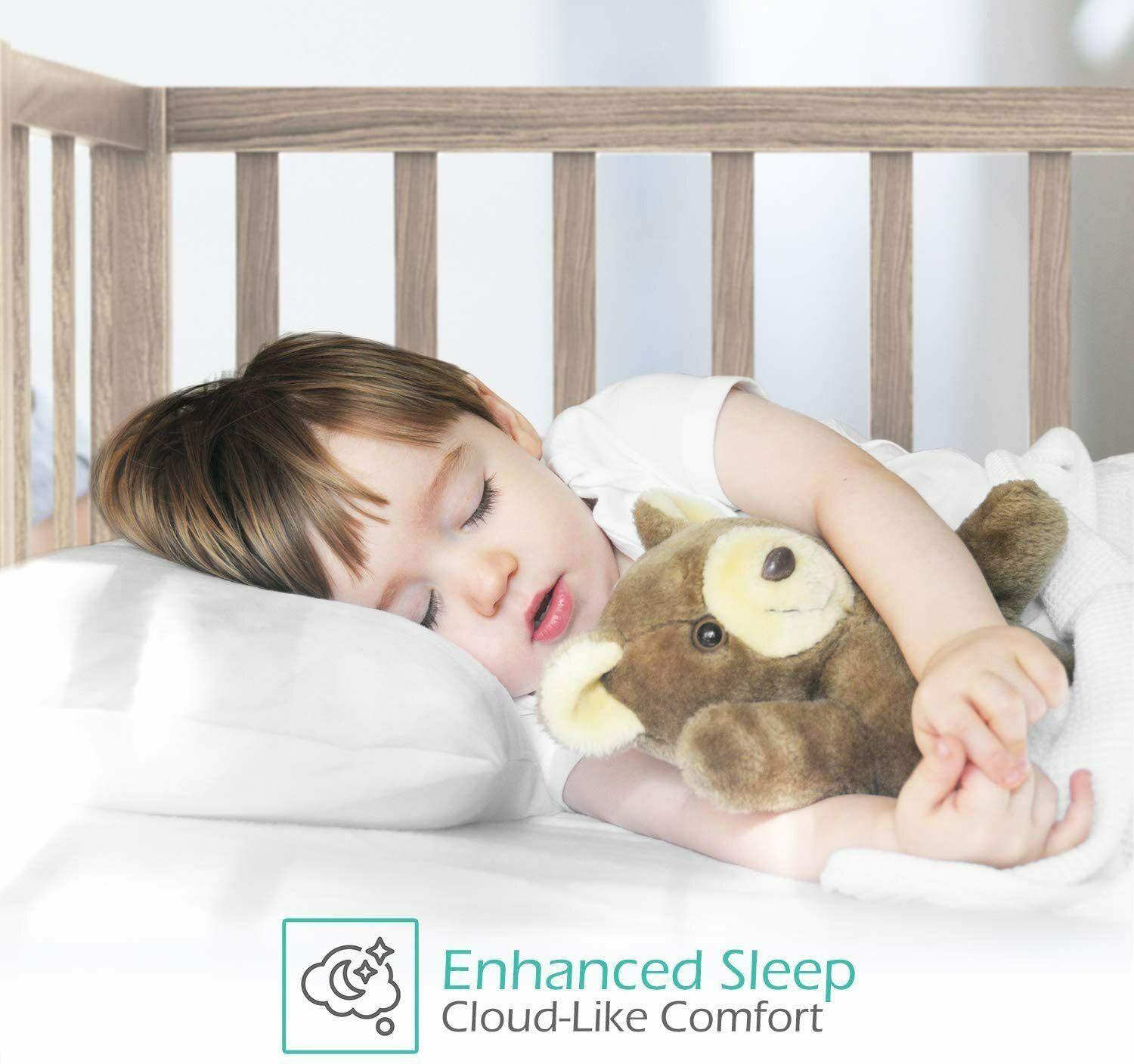 Toddler Pillow for Sleeping Hypoallergenic Cotton Cover Machine Washable - Fresh Stock Dated December 2025