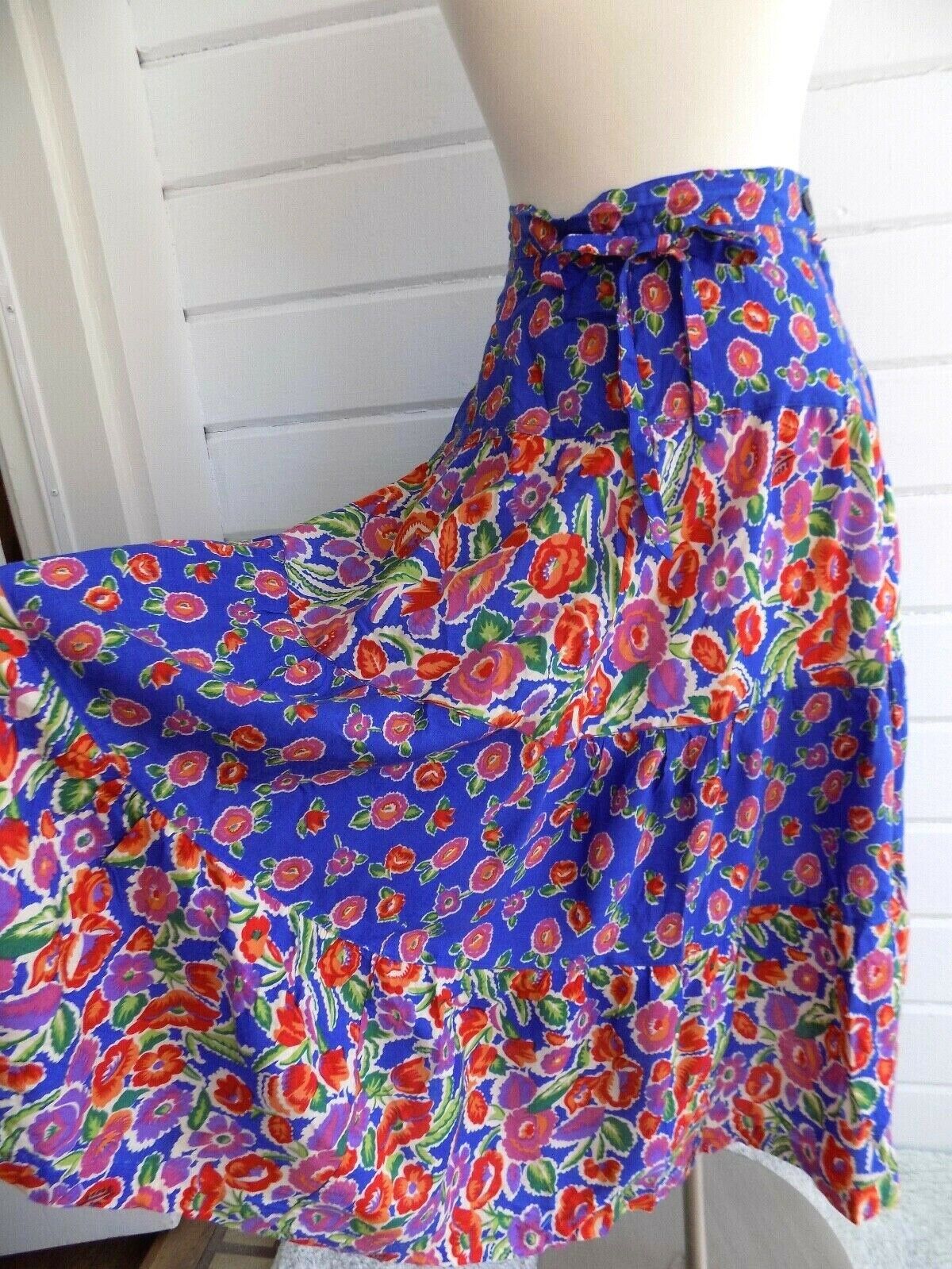 Vtg. Bombacha for ESPRIT DE CORP Floral A Line Midi Skirt - Sz. 9 - Fresh Stock Dated February 2026