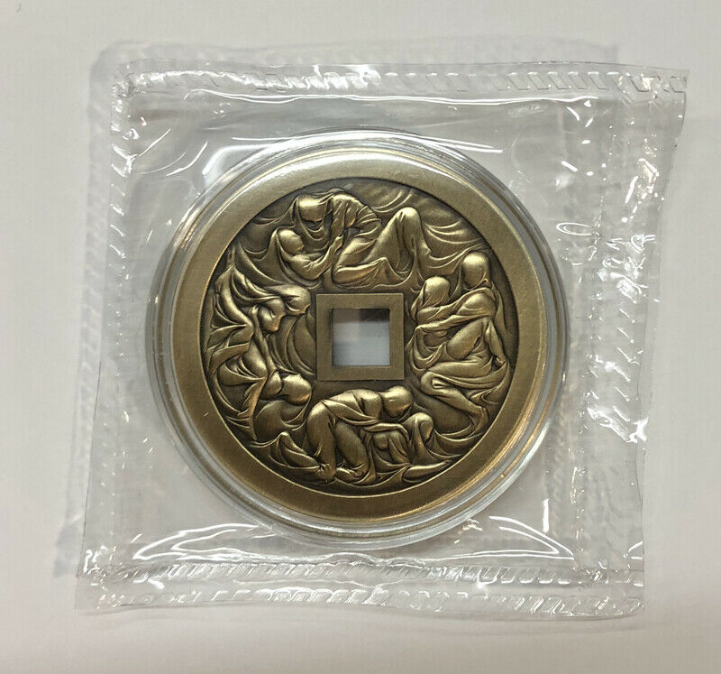 A Pair 2021 China 45mm Brass and Copper Medals - Romantic Themes - Fresh Stock Dated February 2026