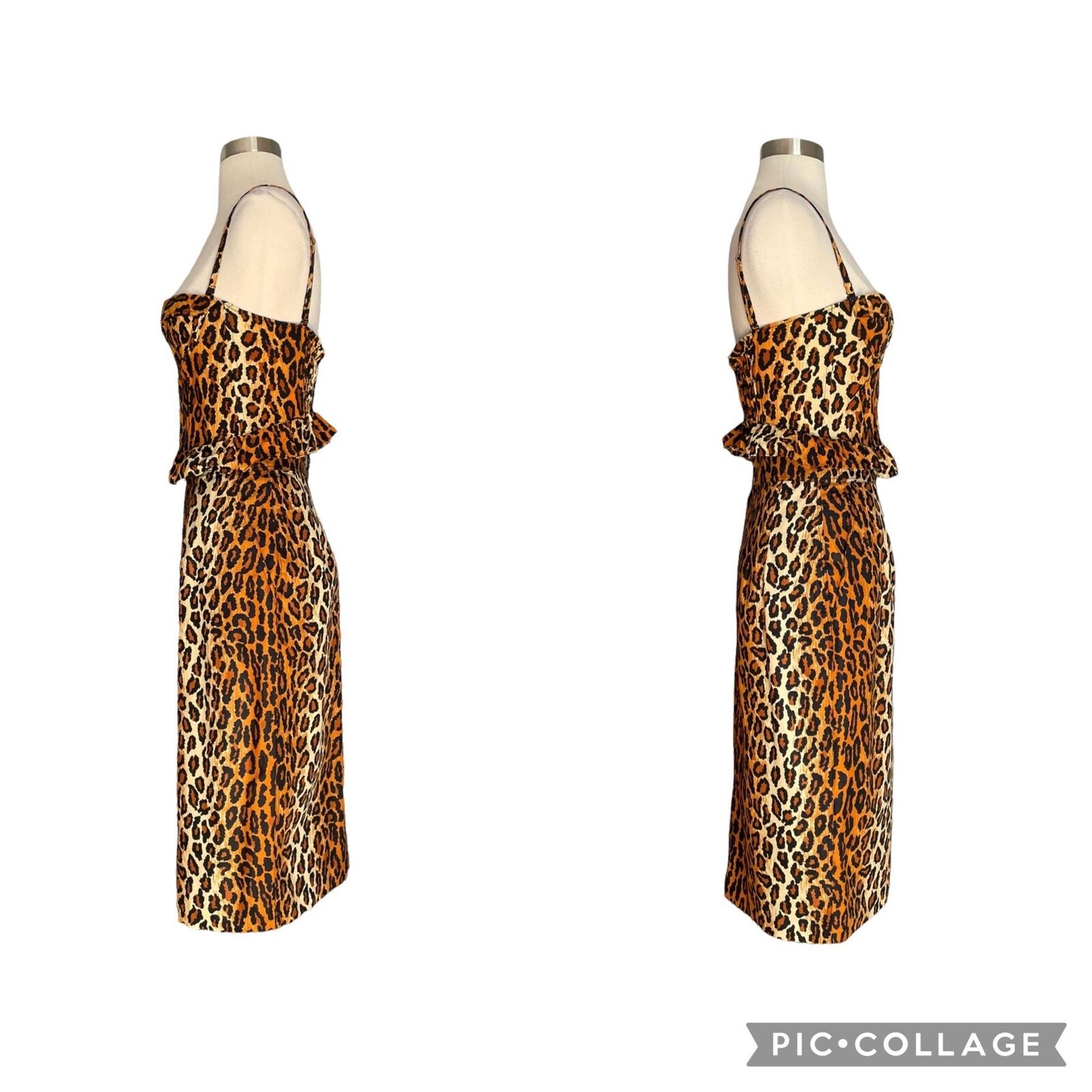 Vintage 1989 Patrick Kelly Cheetah Leopard Bustier Top & Skirt Set - Fresh Stock Dated March 2026