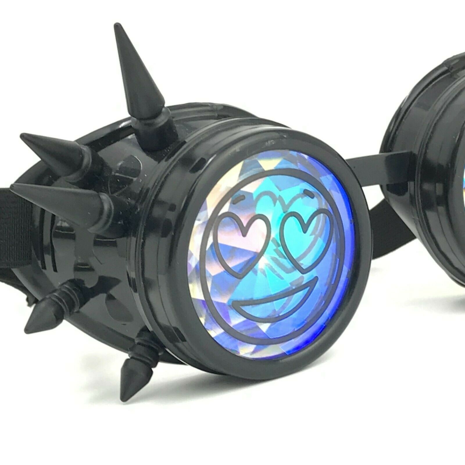 Diffraction Kaleidoscope Rave meme Glasses cyber Steampunk Goggles funny eye - Fresh Stock Dated February 2026