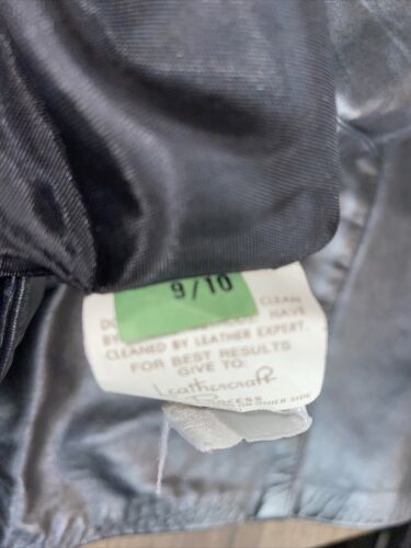 Vintage 1990s Greg Adams Black Leather Mini Skirt Size 9/10 Retro - Fresh Stock Dated March 2026