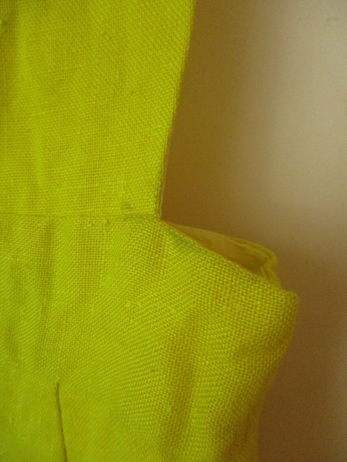 Handmade vintage overalls skirt mini 1960s bright yellow women's XS - Fresh Stock Dated February 2026