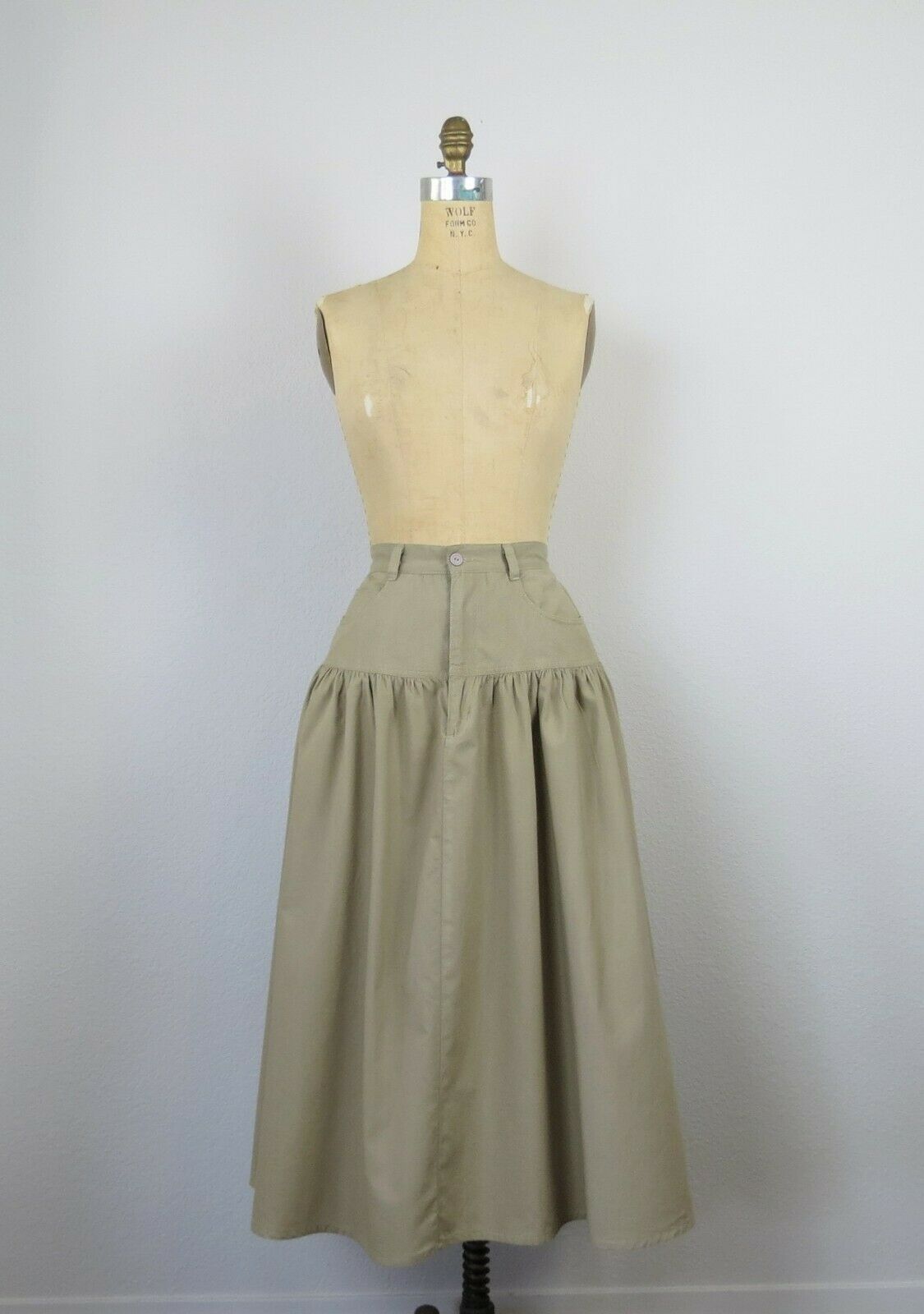 Vintage 1980s cotton prairie style skirt, cottagecore fashion, cowgirl - Fresh Stock Dated March 2026