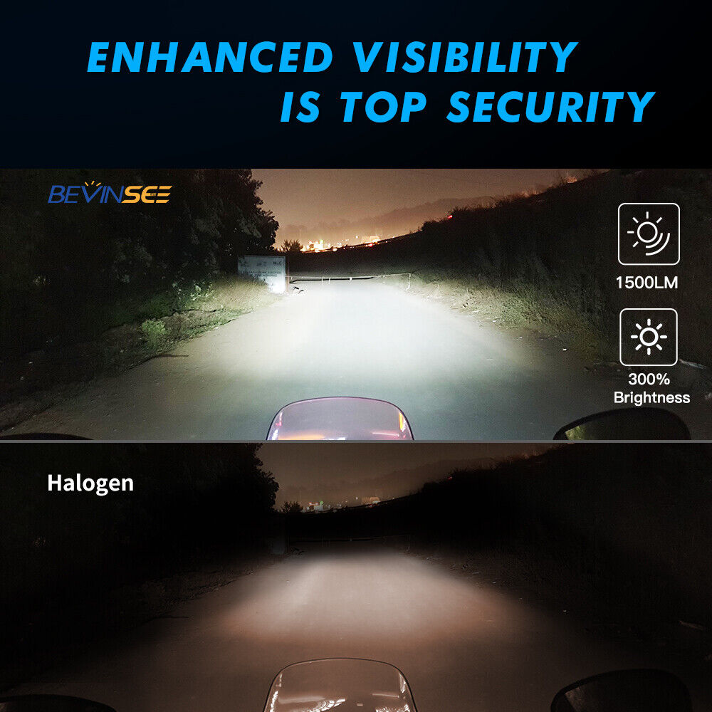 80W For Kawasaki KLR650 1987-2007 KLX250SF 2009-2010 LED Headlights Bulbs White - Fresh Stock Dated February 2026