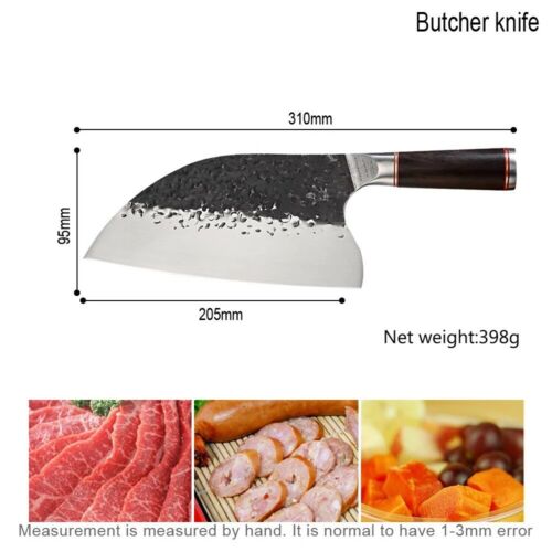 Serbian Handmade Forged Butcher Chef Knife Chopping Cleaver Kitchen Knife - Fresh Stock Dated December 2025