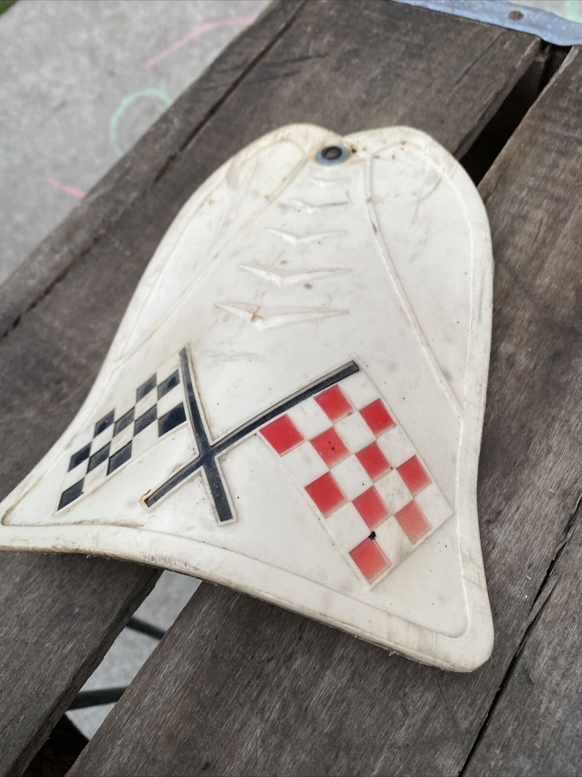 Vintage Bicycle Mud Flap Checkered Flags Racer Bike Moto Schwinn AMF - Fresh Stock Dated February 2026