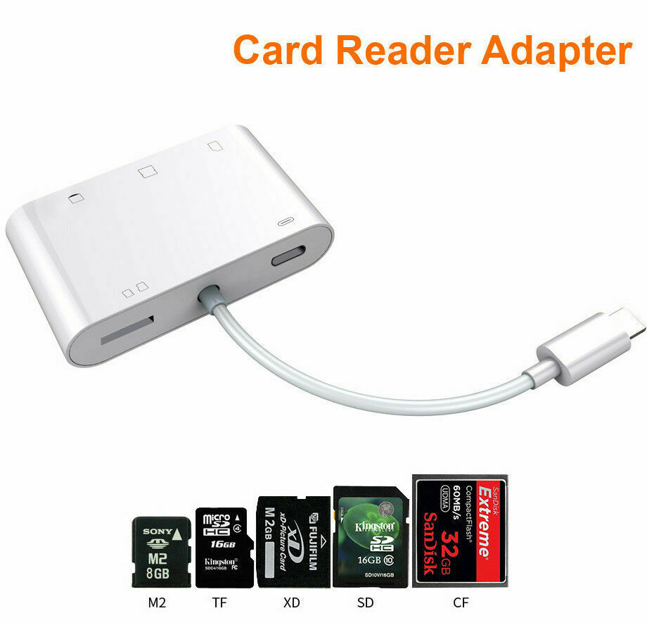 6in1 USB Memory Card Reader For iPad iPhone XR X 8 iOS 12 Camera Connection Kit - Fresh Stock Dated February 2026