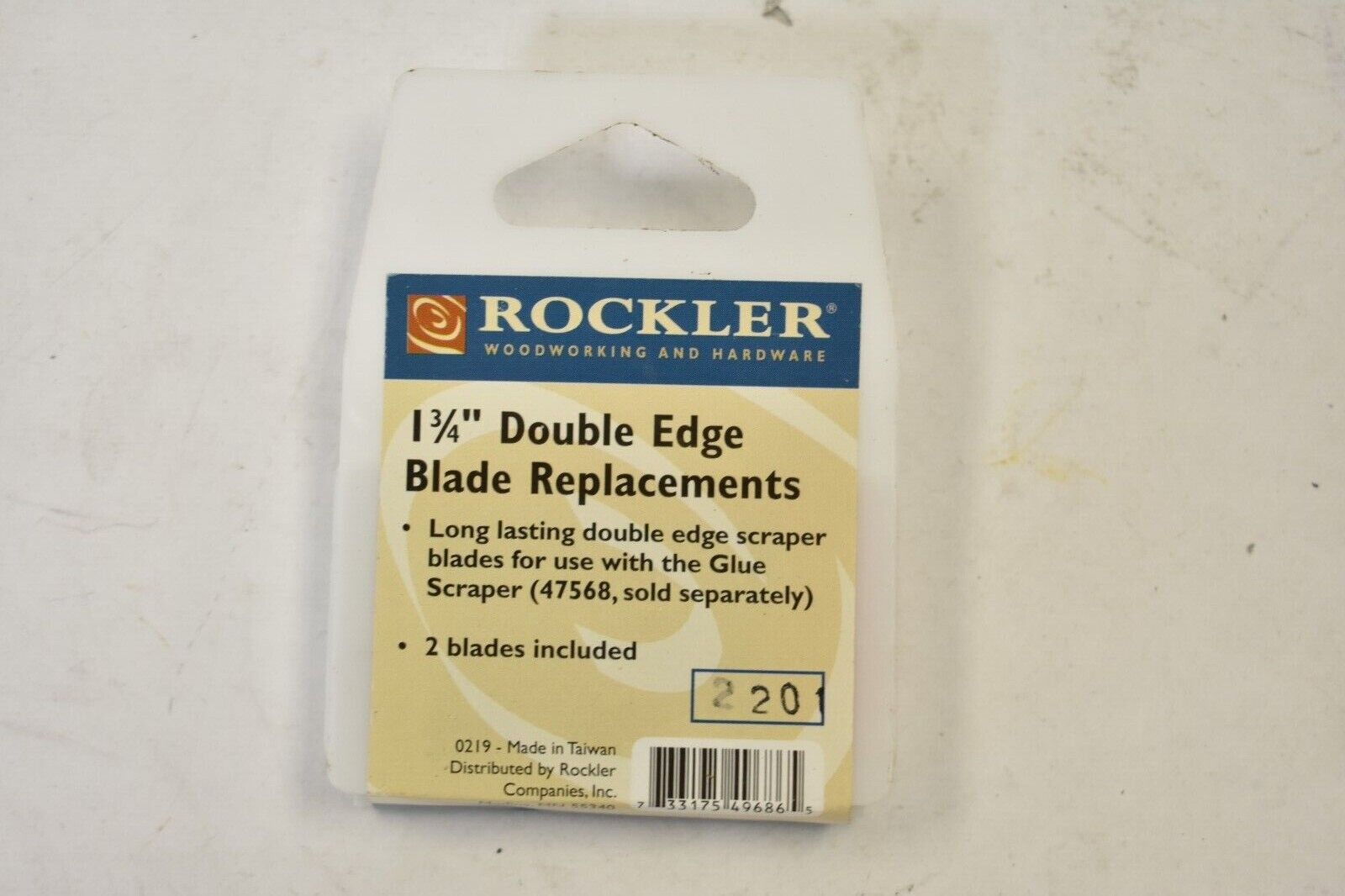 Lot of 4 Blades Rockler Double Edge Scraper Replacement Blades 1-3/4
