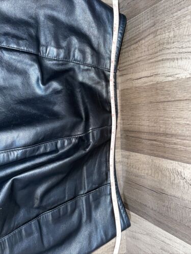 Vintage 1990s Greg Adams Black Leather Mini Skirt Size 9/10 Retro - Fresh Stock Dated March 2026