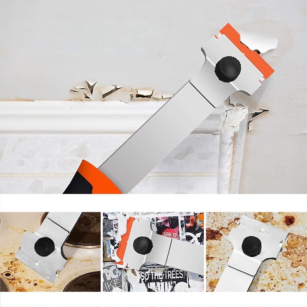 Scraper Razor Blade Paint Glue Remove/Adhesive Long Handled Scraper Tool 9.25In - Fresh Stock Dated February 2026