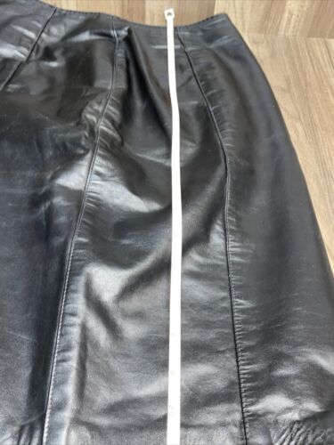 Vintage 1990s Greg Adams Black Leather Mini Skirt Size 9/10 Retro - Fresh Stock Dated March 2026