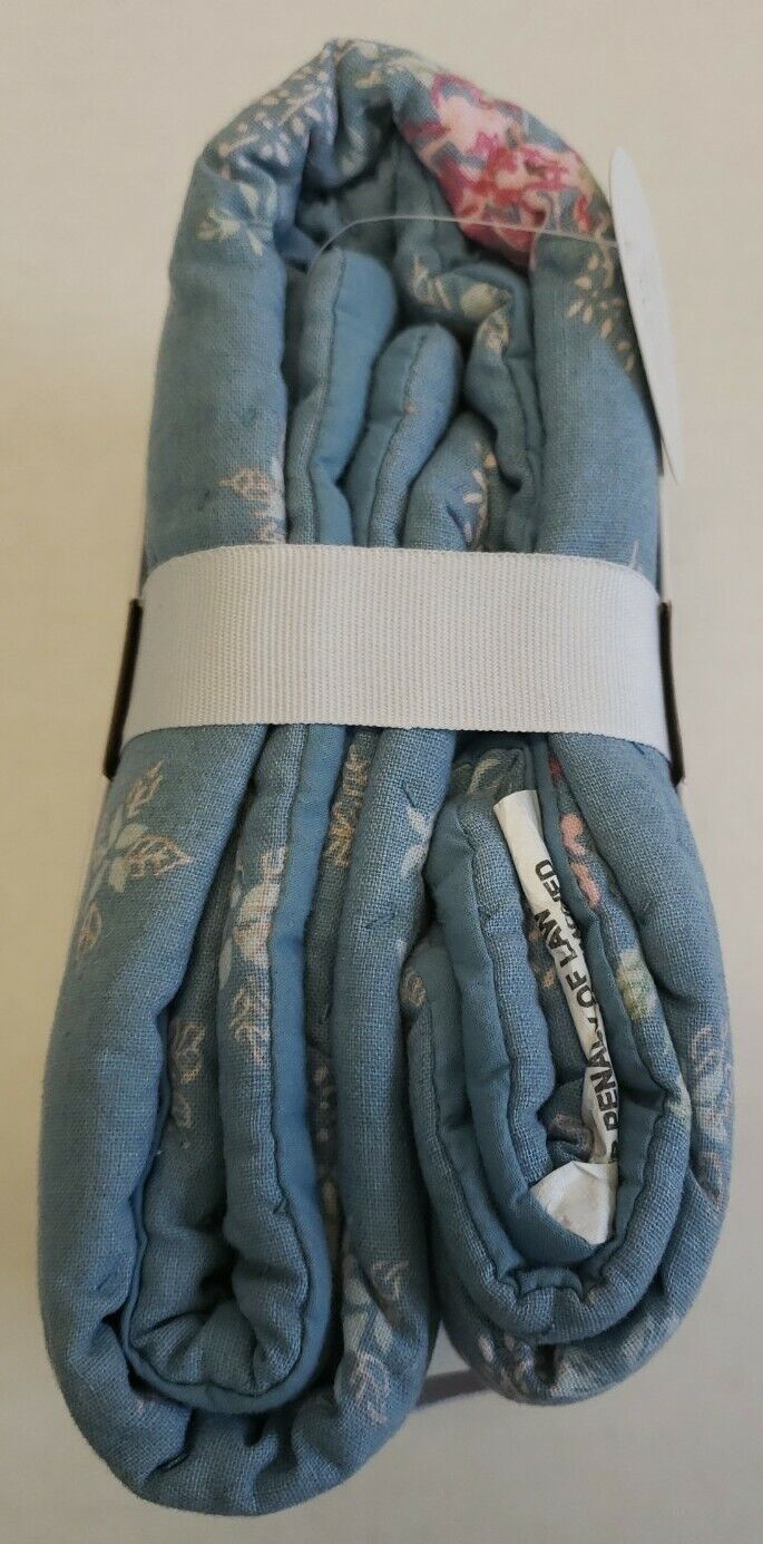 Simply Shabby Chic Lily Rose Blue Quilted Pillow Sham, Standard NEW - Fresh Stock Dated February 2026